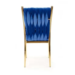 K436 Spisebordsstol Mørk Blå/Guld