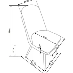 K214 Spisebordsstol mørk Creme / honning eg