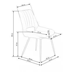 K404 Spisebordsstol Mørkegrøn