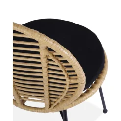 K472 Spisebordsstol Natur/Sort