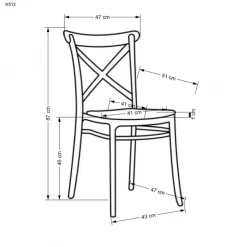K512 Spisebordsstol Sort/Brun