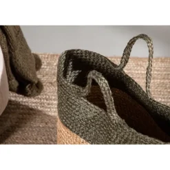 Kanpur Dekorationskurv - Grøn og Natural