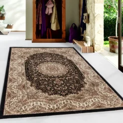 Kashmir Orientalsk tæppe Orientalisk - Sort