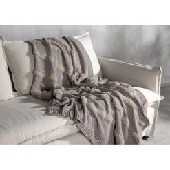 Katleen Plaid - Beige og Lysegrå