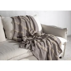 Katleen Plaid - Beige og Lysegrå