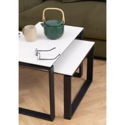 Katrine sofabord hvid glas