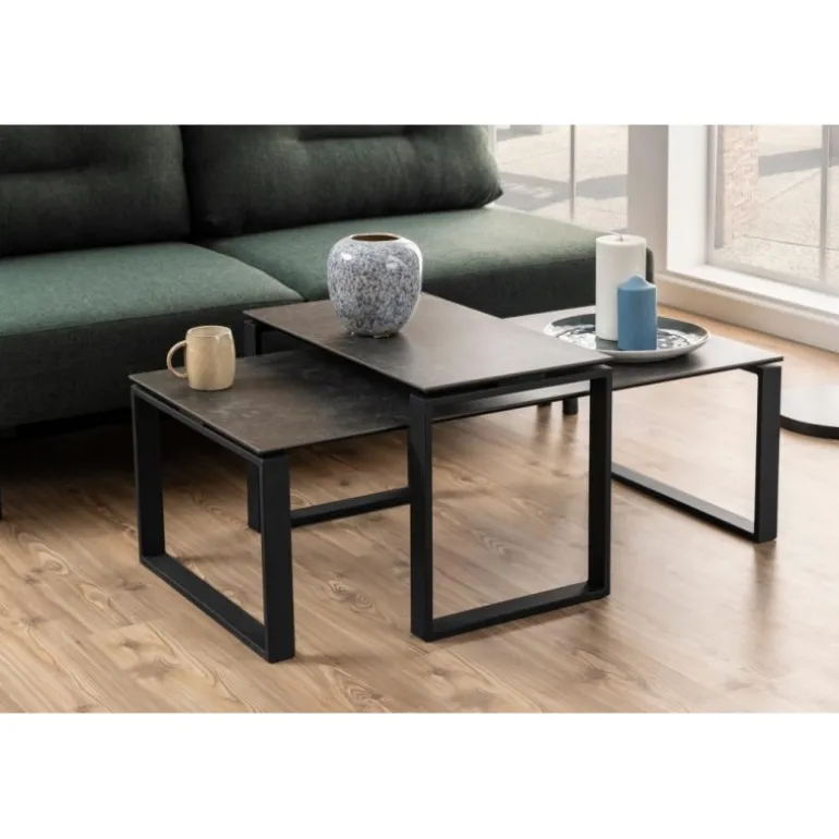 Katrine sofabord sort glas
