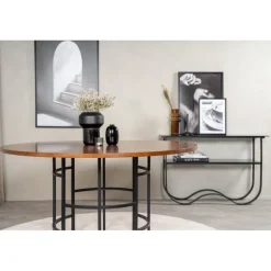 København Rundt spisebord - Sort og Brun