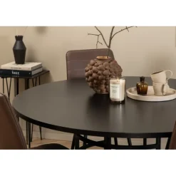 København Rundt Spisebordssæt - Sort og Brun