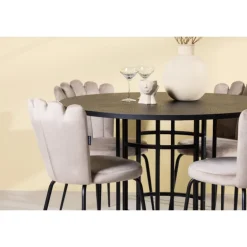 København Rundt Spisebordssæt - Beige og Sort