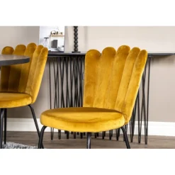 København Rundt Spisebordssæt - Sort og Messing