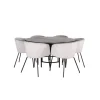 København Rundt Spisebordssæt - Sort og Lysegrå