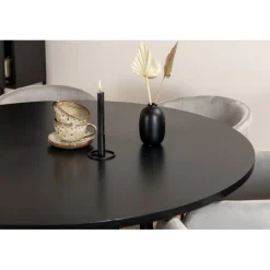 København Rundt Spisebordssæt - Sort og Lysegrå