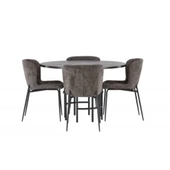 København Rundt Spisebordssæt - Beige og Mocca