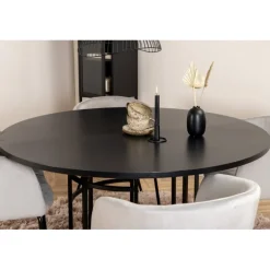 København Rundt Spisebordssæt - Sort og Lysegrå