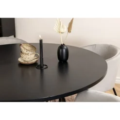 København Rundt Spisebordssæt - Sort og Lysegrå