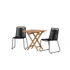 Kenya e Loungesæt - Havemøbelsæt - Sort,Natur