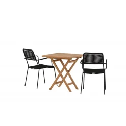 Kenya Loungesæt - Havemøbelsæt - Sort,Natur