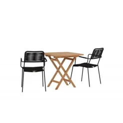 Kenya Loungesæt - Havemøbelsæt - Sort,Natur