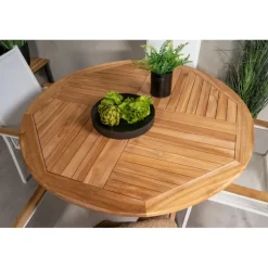 Kenya Rund Loungesæt - Havemøbelsæt - Natur,Hvid