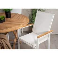 Kenya Rund Loungesæt - Havemøbelsæt - Natur,Hvid