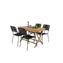 Kenya t Loungesæt - Havemøbelsæt - Sort,Natur