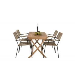 Kenya t Loungesæt - Havemøbelsæt - Beige,Sort,Natur