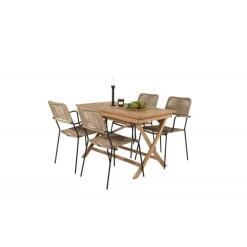 Kenya t Loungesæt - Havemøbelsæt - Beige,Sort,Natur