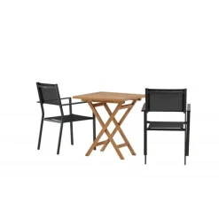 Kenya t Loungesæt - Havemøbelsæt - Sort,Natur