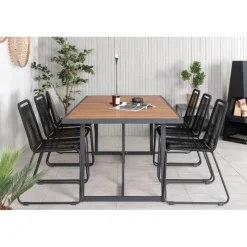 Khung Loungesæt - Havemøbelsæt - Sort,Natur