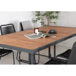 Khung Loungesæt - Havemøbelsæt - Sort,Natur