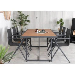 Khung t Loungesæt - Havemøbelsæt - Sort,Natur