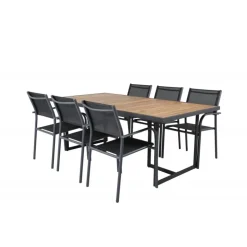 Khung t Loungesæt - Havemøbelsæt - Sort,Natur