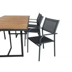 Khung t Loungesæt - Havemøbelsæt - Sort,Natur