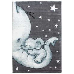 Kids Børnetæppe Elefant - Blå