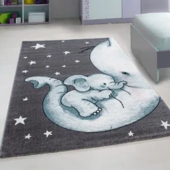 Kids Børnetæppe Elefant - Blå