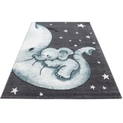 Kids Børnetæppe Elefant - Blå