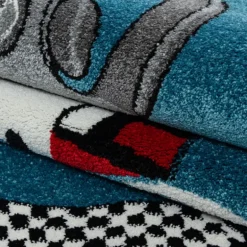 Kids Børnetæppe Racerbil - Blå