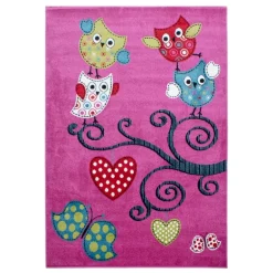Kids Børnetæppe Ugle - Lilla