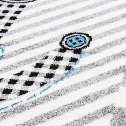 Kids Rund Børnetæppe Pirat - Grå