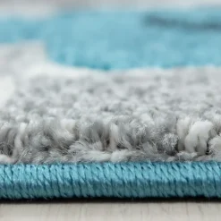 Kids Rund Børnetæppe Racerbil - Blå