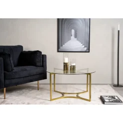 Kivik Bord - Messing og Transperant