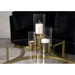 Kivik Bord - Messing og Transperant