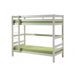 Køjeseng 90 x 200 – Pino, hvid lakeret fyr, H 180 cm