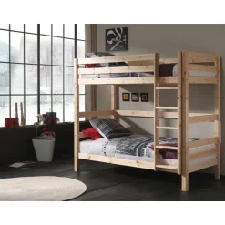 Køjeseng 90 x 200 cm Pino – natur, skandinavisk fyr