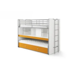 Køjeseng med skrivebord 90 x 200 cm – Orange (Bonny)