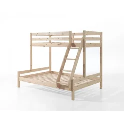 Køjeseng Pino familieseng 140x200 + 90x200 – natur