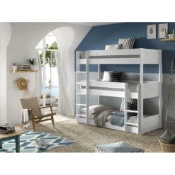 Køjeseng triple 90 x 200 – Scott, hvid