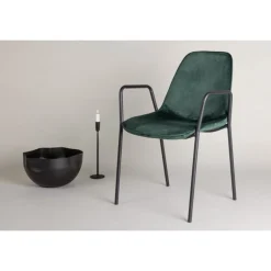 Kladesholmen Spisestuestol - Sort og Mørkegrøn