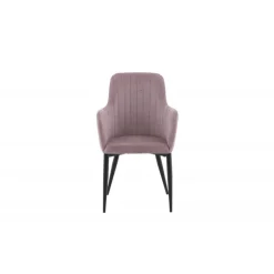 Komfort Spisebordsstol - Sort og Støvet Rosa